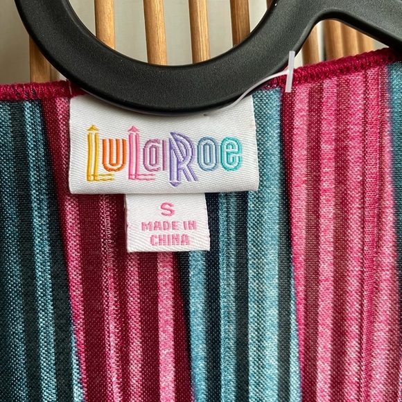 LuLaRoe Striped kimono in Pink and Blue - Picture 4 of 6